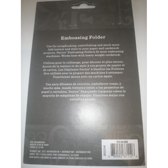 Darice Vine, 4.25 x 5.75 inches Embossing Folder, Clear - Picture 4 of 4